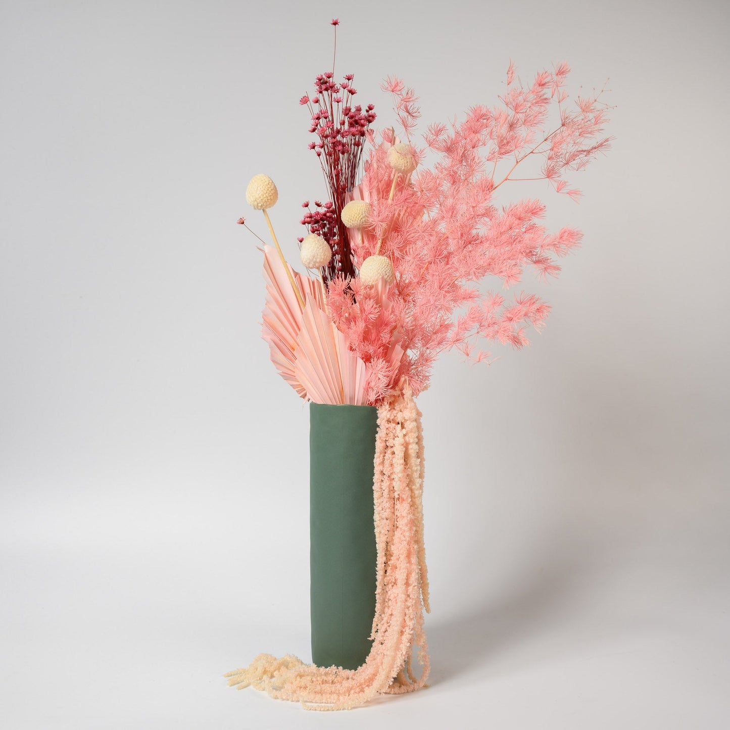 Everlasting Cylinder Vase - Green