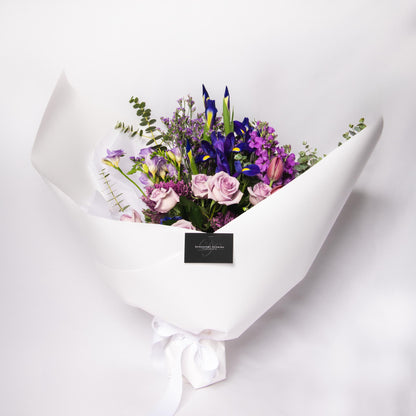 Let us design for you a dreamy bouquet of seasonally fresh violet floral vibes for that someone special.