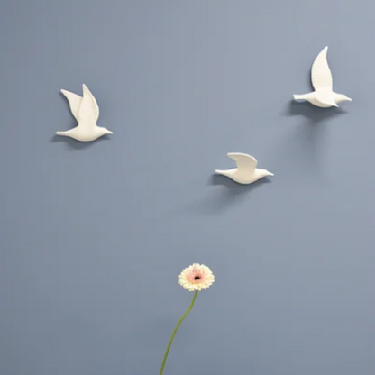 Fine Bone China Flying Birds - Set of 3