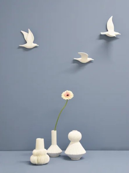 Fine Bone China Flying Birds - Set of 3