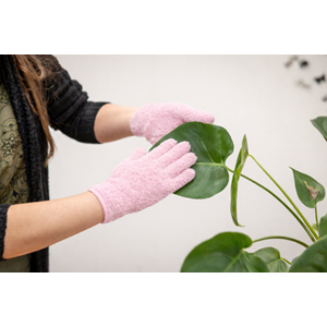 Pink Plant Dust Gloves