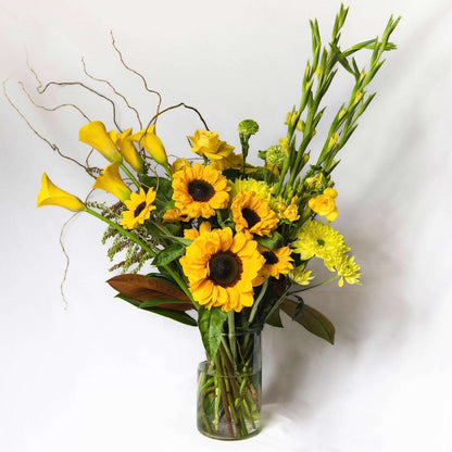 Let us design for you a dreamy bouquet of seasonally fresh sunshine yellow floral vibes for that someone special.