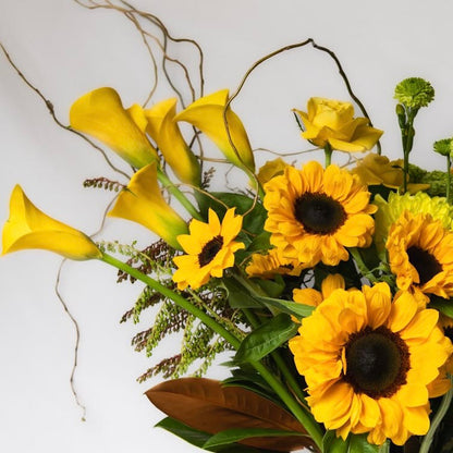 Let us design for you a dreamy bouquet of seasonally fresh sunshine yellow floral vibes for that someone special.